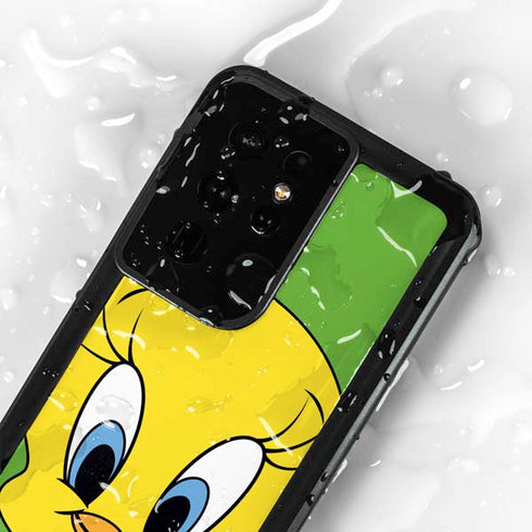 Looney Tunes Tweety Bird Zoomed In Galaxy S24 Ultra Waterproof Case