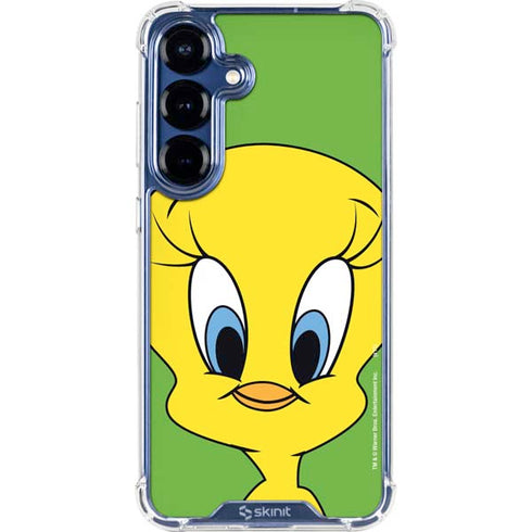 Looney Tunes Tweety Bird Zoomed In Galaxy S25 Plus Clear Case