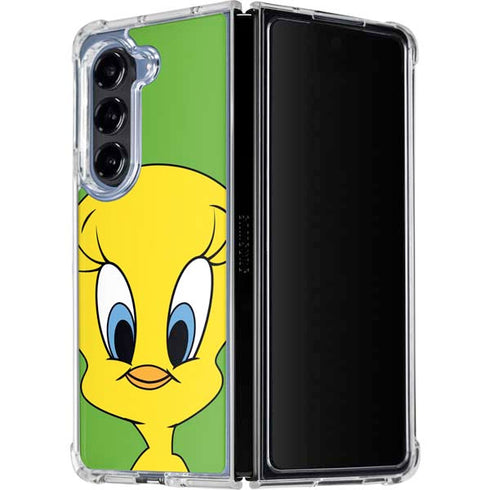 Looney Tunes Tweety Bird Zoomed In Galaxy Z Fold5 5G Clear Case