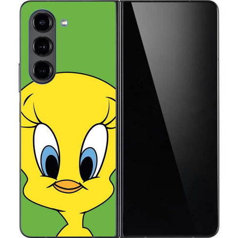 Looney Tunes Tweety Bird Zoomed In Galaxy Z Fold5 5G Skin