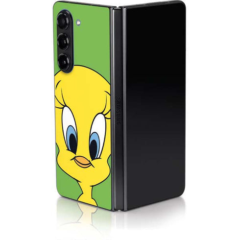 Looney Tunes Tweety Bird Zoomed In Galaxy Z Fold5 5G Skin