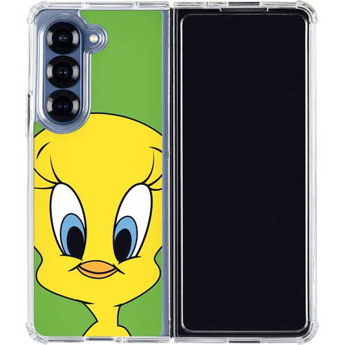 Looney Tunes Tweety Bird Zoomed In Galaxy Z Fold6 Clear Case