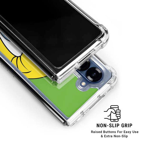 Looney Tunes Tweety Bird Zoomed In Galaxy Z Fold6 Clear Case
