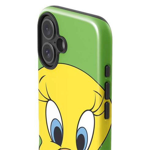 Looney Tunes Tweety Bird Zoomed In iPhone 16 Plus Impact Case