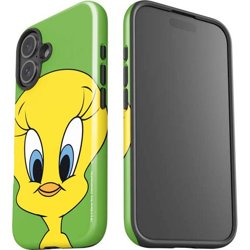 Looney Tunes Tweety Bird Zoomed In iPhone 16 Plus Impact Case