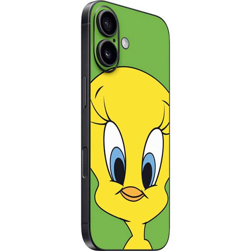 Looney Tunes Tweety Bird Zoomed In iPhone 16 Plus Skin