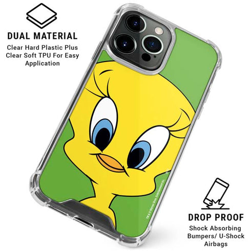Looney Tunes Tweety Bird Zoomed In iPhone 16 Pro Clear Case
