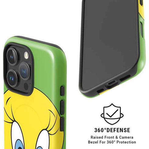 Looney Tunes Tweety Bird Zoomed In iPhone 16 Pro Max Magsafe Impact Case