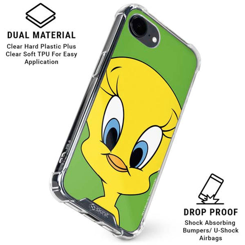 Looney Tunes Tweety Bird Zoomed In iPhone 16e Clear Case