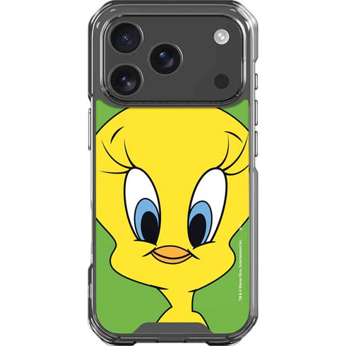 Looney Tunes Tweety Bird Zoomed In iPhone 18 Pro Clear Case