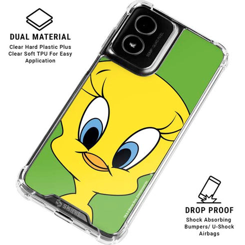 Looney Tunes Tweety Bird Zoomed In Moto G Power 5G (2024) Clear Case