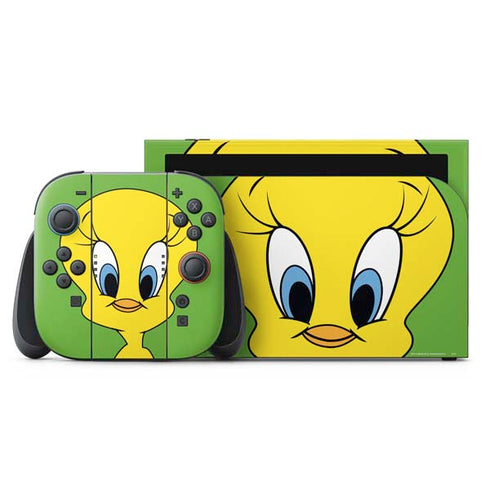 Looney Tunes Tweety Bird Zoomed In Nintendo Switch 2 (2025) with Joy-Con Skin
