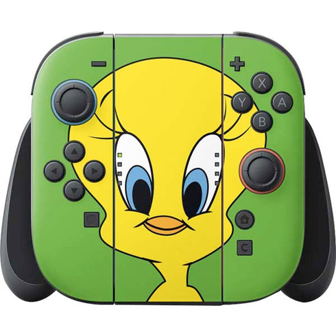 Looney Tunes Tweety Bird Zoomed In Nintendo Switch 2 (2025) Joy-Con Controller Skin