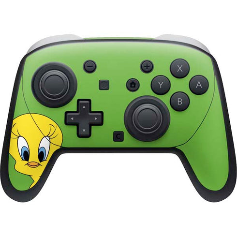 Looney Tunes Tweety Bird Zoomed In Nintendo Switch 2 (2025) Pro Controller Skin