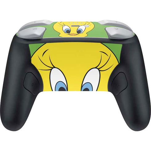 Looney Tunes Tweety Bird Zoomed In Nintendo Switch 2 (2025) Pro Controller Skin