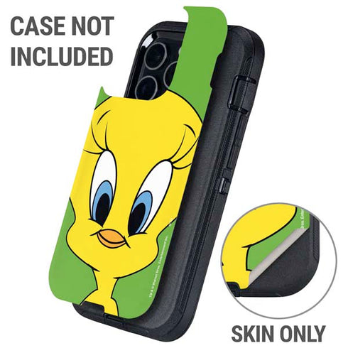 Looney Tunes Tweety Bird Zoomed In Otterbox Defender iPhone Skin
