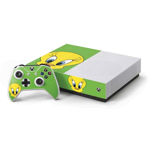 Looney Tunes Tweety Bird Zoomed In Xbox One S All-Digital Edition Bundle Skin