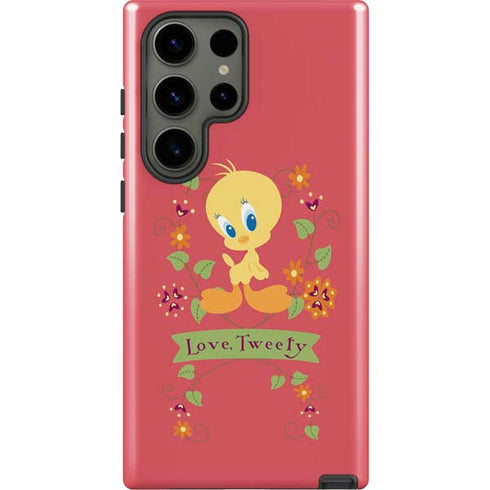 Looney Tunes Tweety Embroidered Galaxy S23 Ultra Pro Case