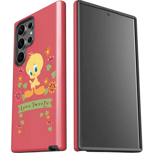 Looney Tunes Tweety Embroidered Galaxy S23 Ultra Pro Case