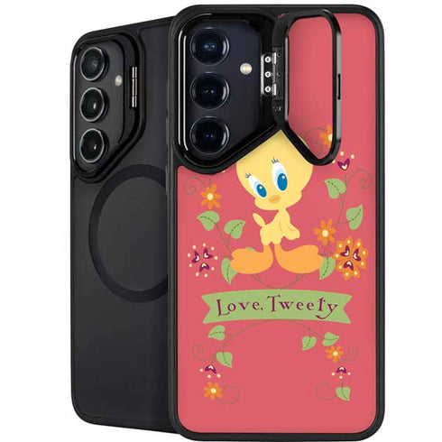 Looney Tunes Tweety Embroidered Galaxy S25 Kickstand Case