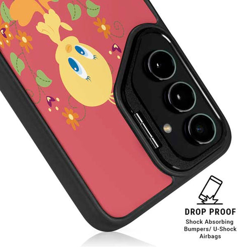 Looney Tunes Tweety Embroidered Galaxy S25 Kickstand Case