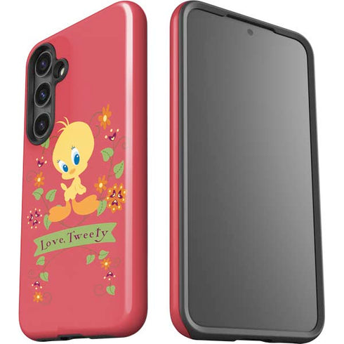 Looney Tunes Tweety Embroidered Galaxy S25 Plus Impact Case