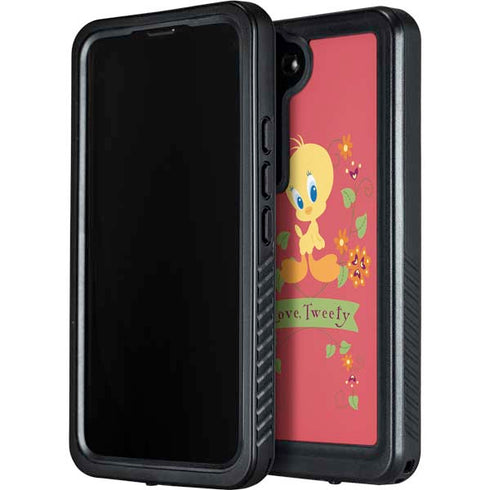 Looney Tunes Tweety Embroidered Galaxy S24 Plus Waterproof Case