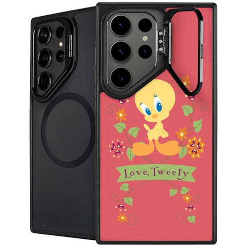 Looney Tunes Tweety Embroidered Galaxy S24 Ultra Kickstand Case