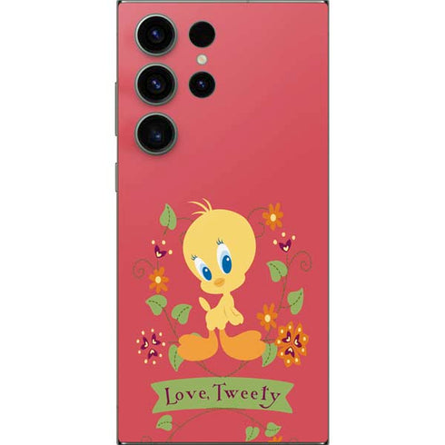 Looney Tunes Tweety Embroidered Galaxy S25 Ultra Skin
