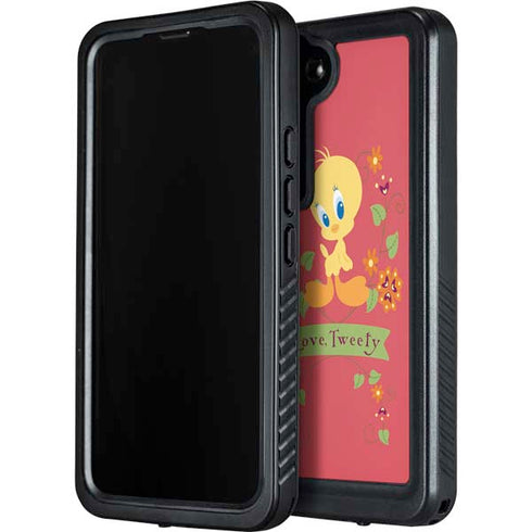 Looney Tunes Tweety Embroidered Galaxy S24 Waterproof Case