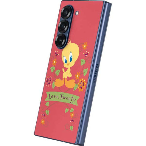 Looney Tunes Tweety Embroidered Galaxy Z Fold6 Skin