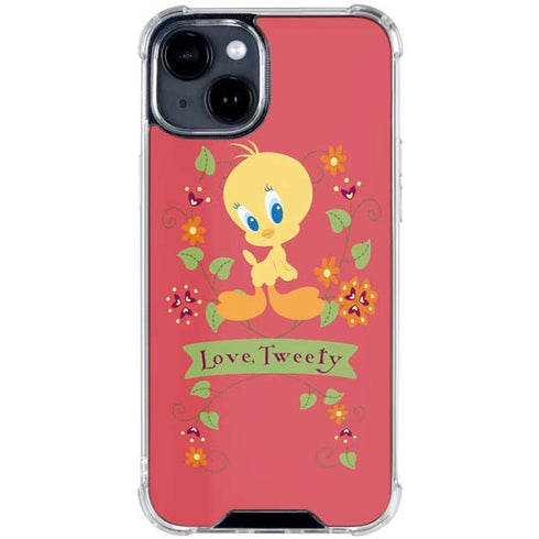 Looney Tunes Tweety Embroidered iPhone 15 Clear Case