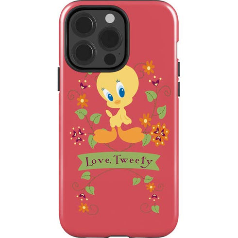 Looney Tunes Tweety Embroidered iPhone 15 Pro Impact Case