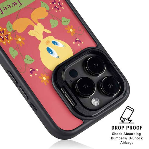 Looney Tunes Tweety Embroidered iPhone 15 Pro Max Kickstand Case