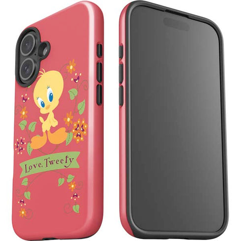 Looney Tunes Tweety Embroidered iPhone 16 Plus Impact Case