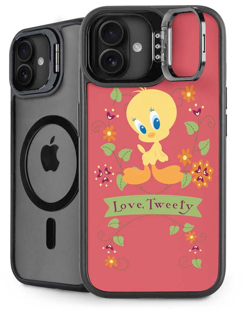 Looney Tunes Tweety Embroidered iPhone 16 Plus Kickstand Case
