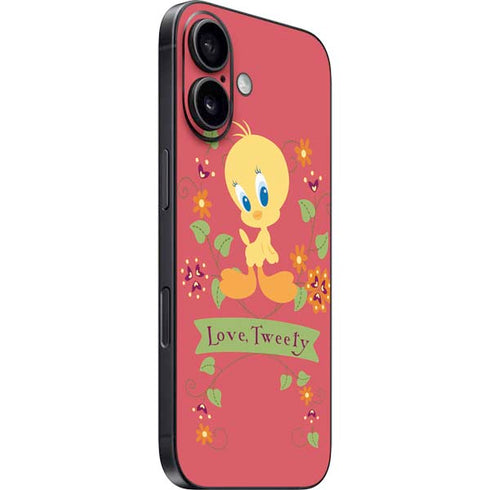 Looney Tunes Tweety Embroidered iPhone 16 Plus Skin