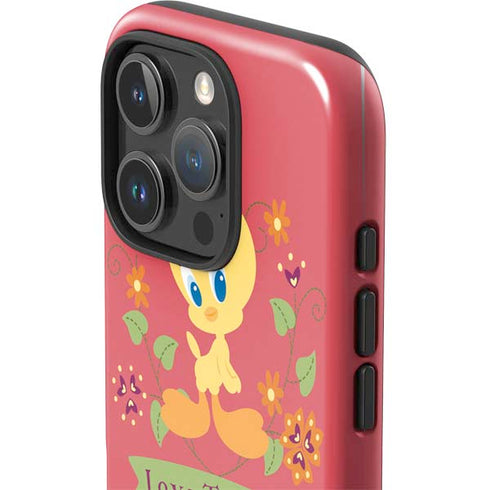 Looney Tunes Tweety Embroidered iPhone 16 Pro Max Impact Case
