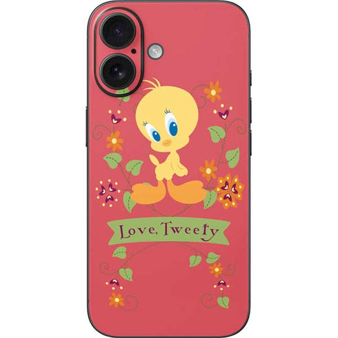 Looney Tunes Tweety Embroidered iPhone 16 Skin