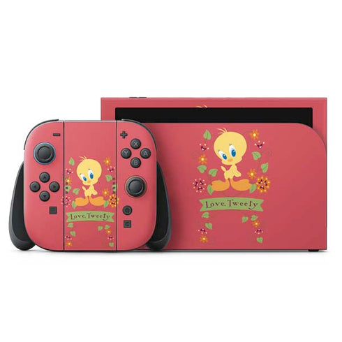 Looney Tunes Tweety Embroidered Nintendo Switch 2 (2025) with Joy-Con Skin