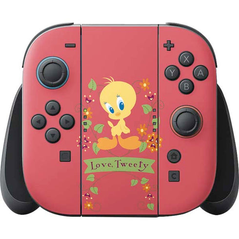 Looney Tunes Tweety Embroidered Nintendo Switch 2 (2025) Joy-Con Controller Skin