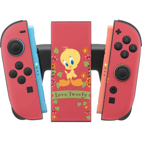 Looney Tunes Tweety Embroidered Nintendo Switch 2 (2025) Joy-Con Controller Skin