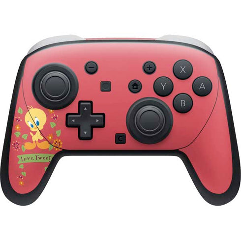 Looney Tunes Tweety Embroidered Nintendo Switch 2 (2025) Pro Controller Skin