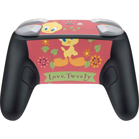 Looney Tunes Tweety Embroidered Nintendo Switch 2 (2025) Pro Controller Skin