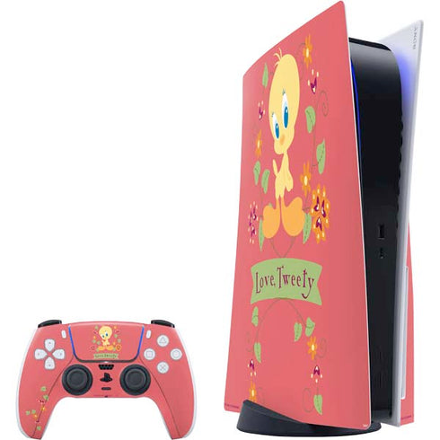 Looney Tunes Tweety Embroidered PlayStation PS5 Skins