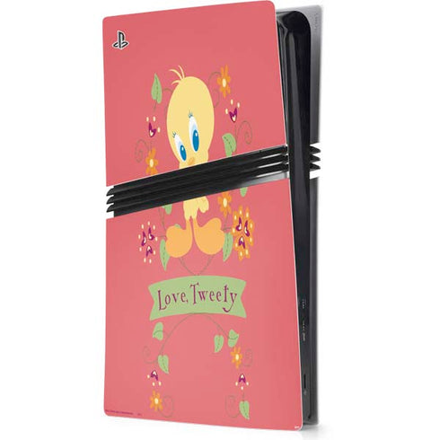 Looney Tunes Tweety Embroidered PS5 Pro Console Skin