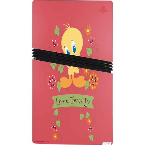 Looney Tunes Tweety Embroidered PS5 Pro Console Skin