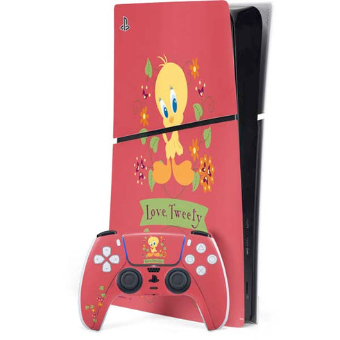 Looney Tunes Tweety Embroidered PlayStation PS5 Skins