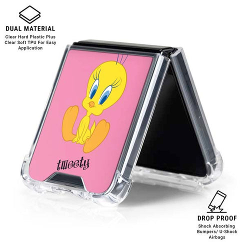 Looney Tunes Tweety Pinky Galaxy Z Flip6 Clear Case