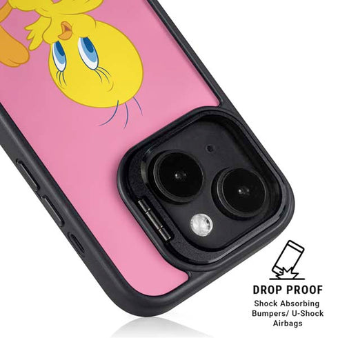 Looney Tunes Tweety Pinky iPhone 14 Kickstand Case